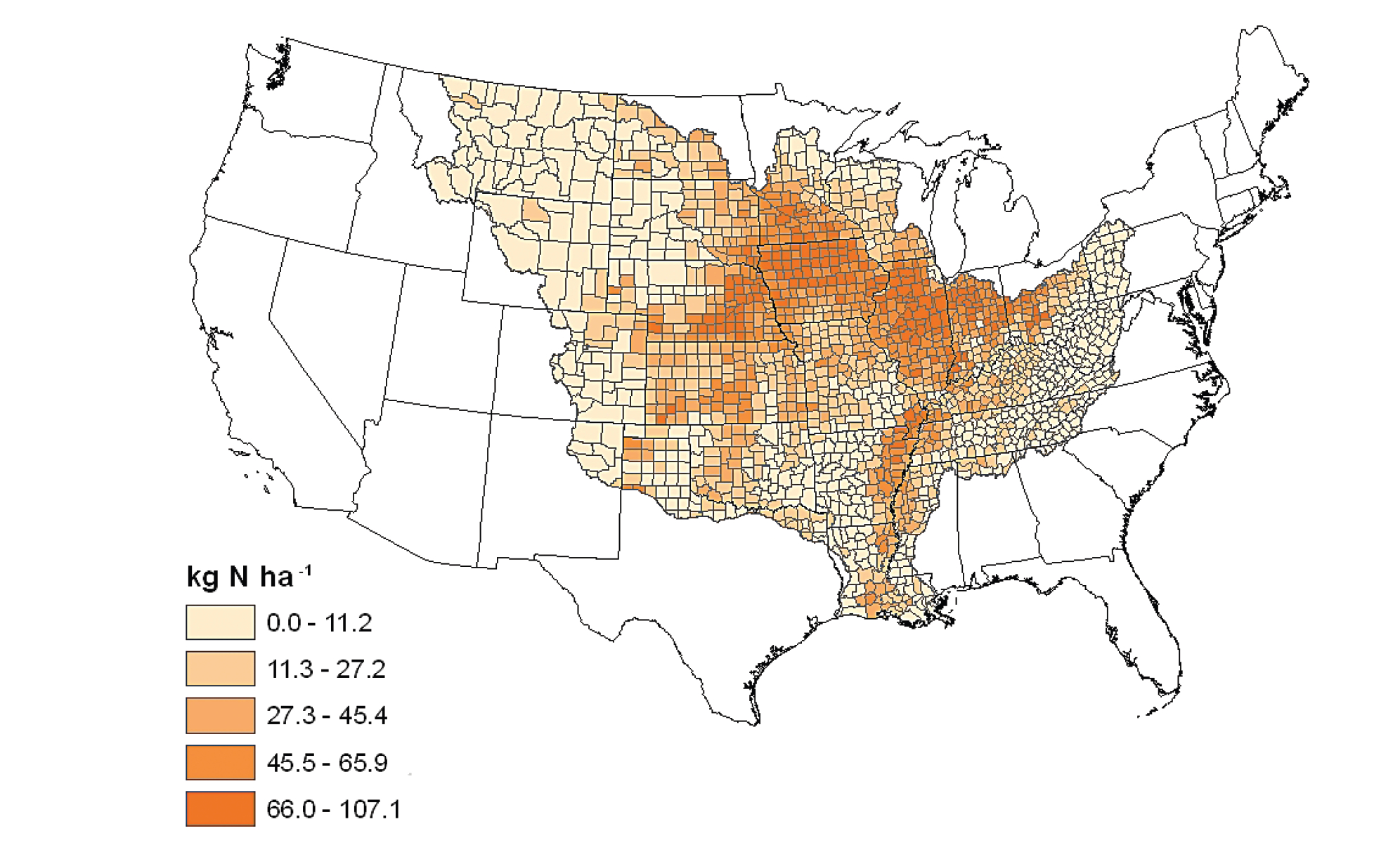 Miss Basin average annual fertilizer