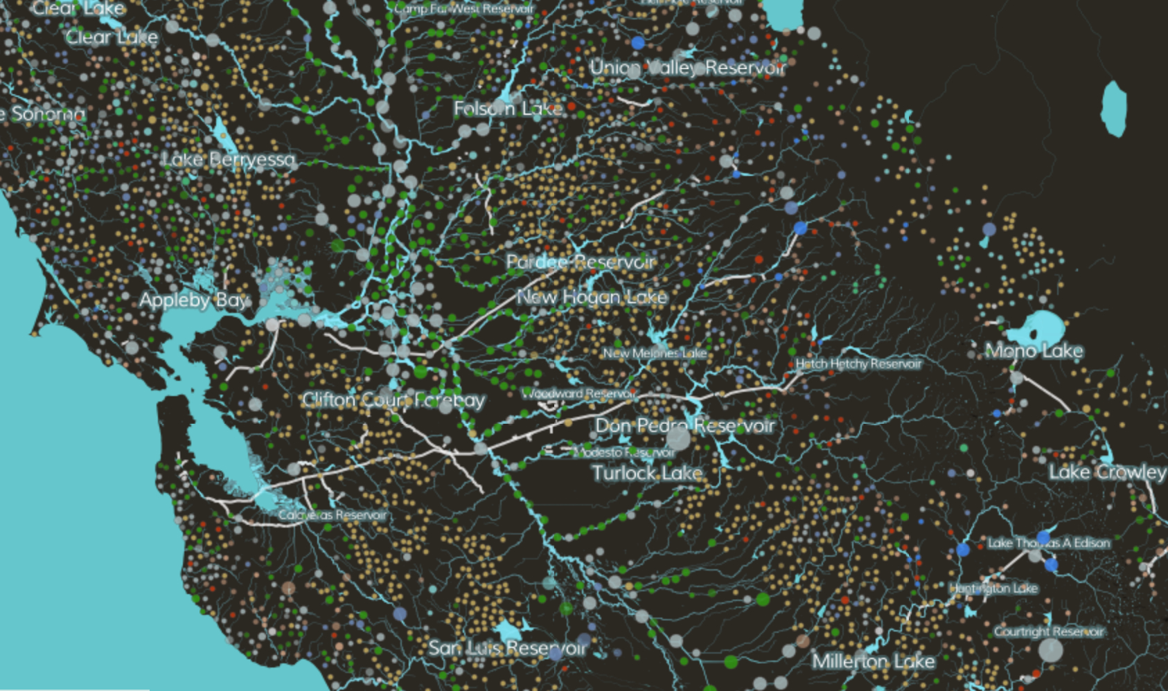 W Rights in Efflux of water in Bay Area