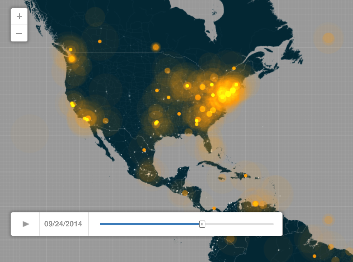 Ebola on Twitter in US