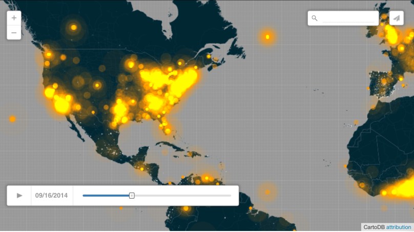 Twitter about Ebola 9:16