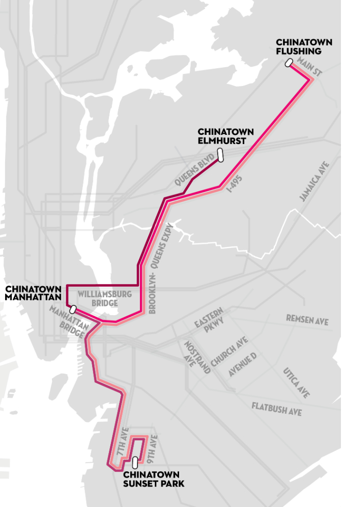 Linking Chinatowns in NYC