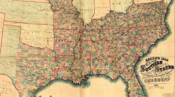 Map of the southern States 1863