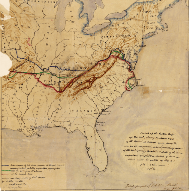 Map Showing Territories of the Rebellion