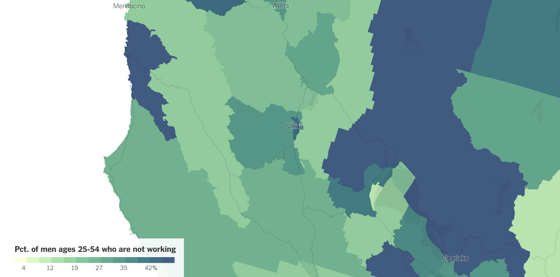 Men not Working Mendocino