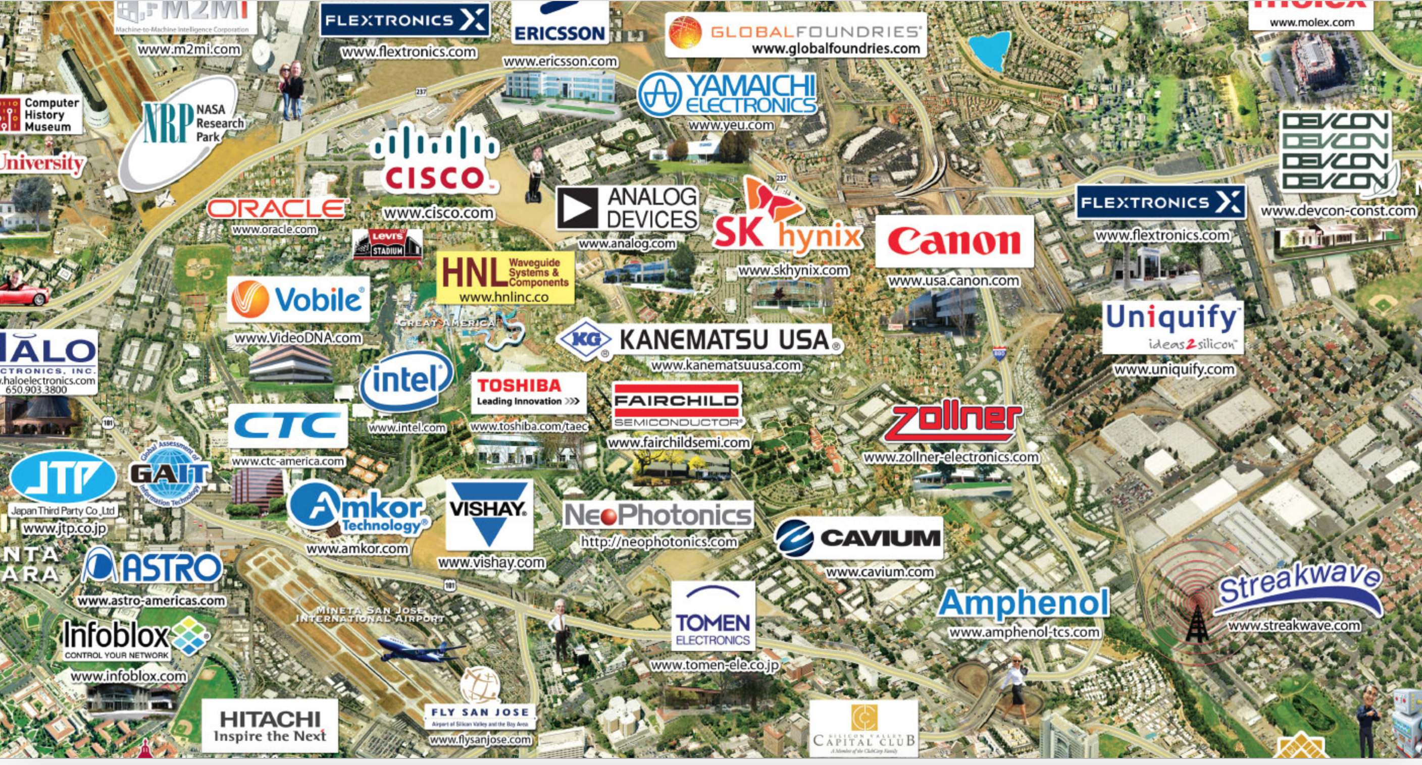 Map Silicon Valley