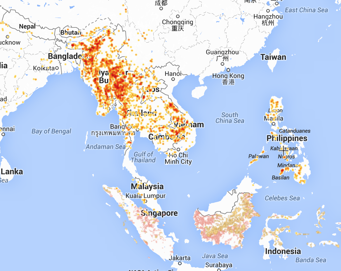 fires vietnam malaysia singapore