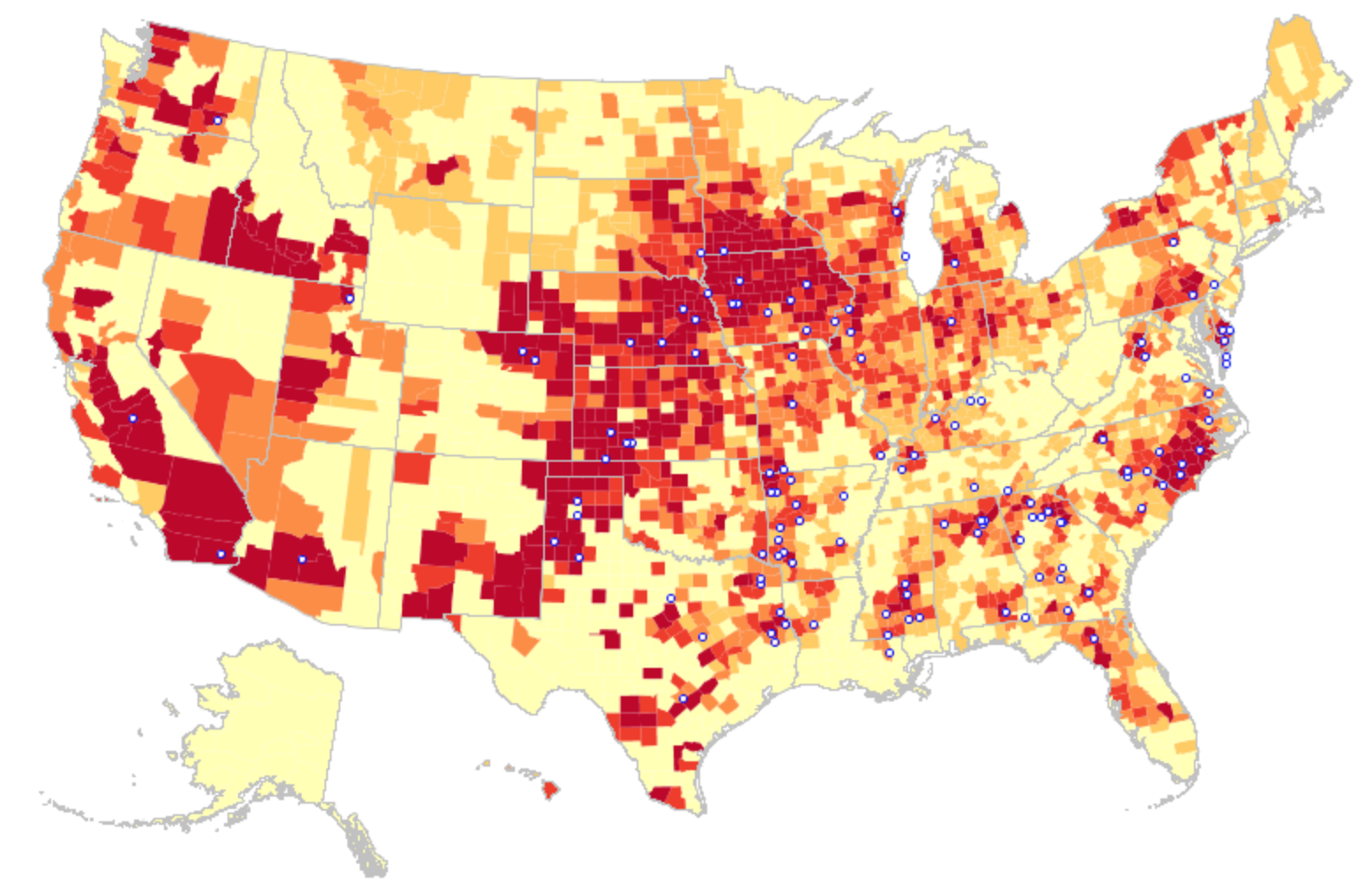 2002 Factory Farm All Map USA