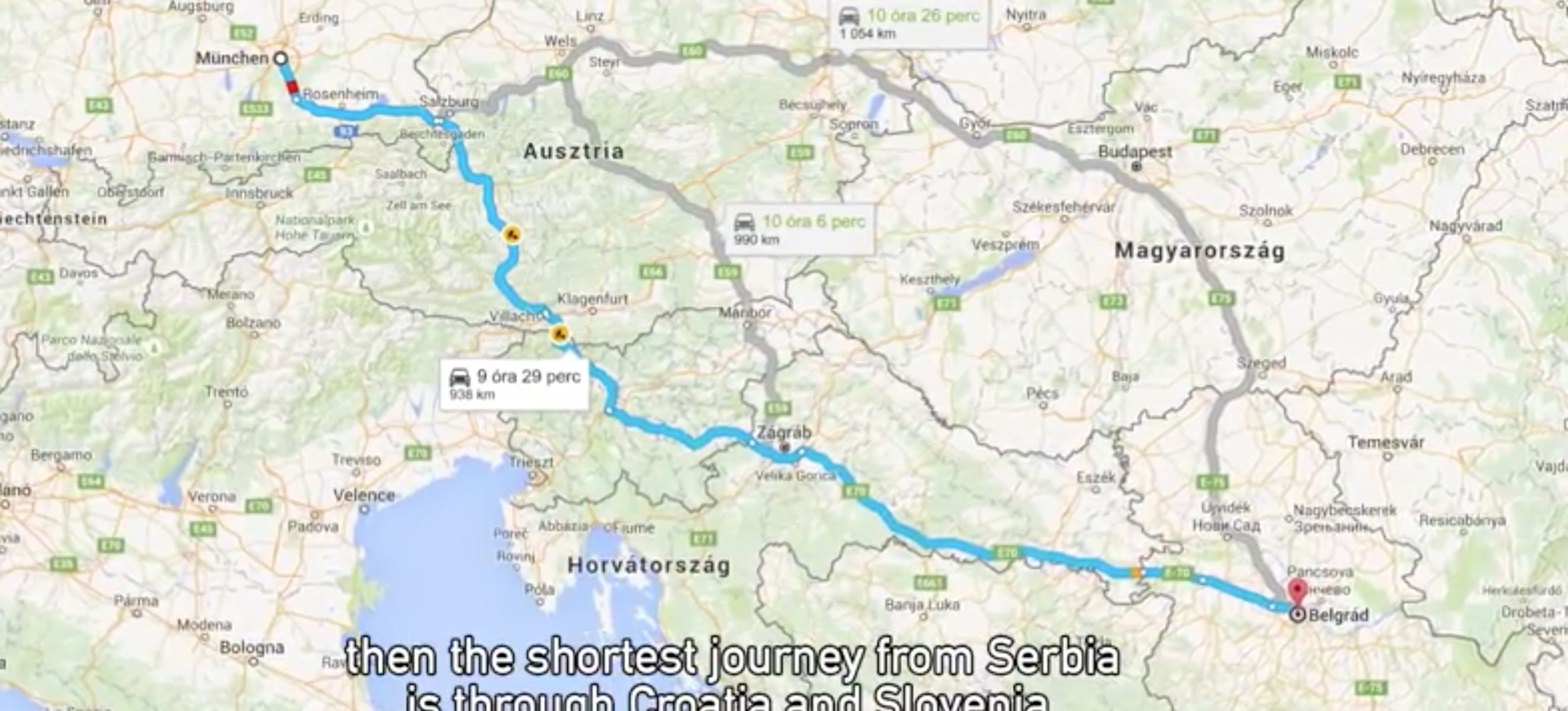 The Shortest Journey from Serbia