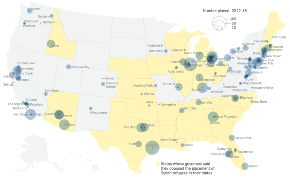 What Governors Draw line at Syrian Refugees?