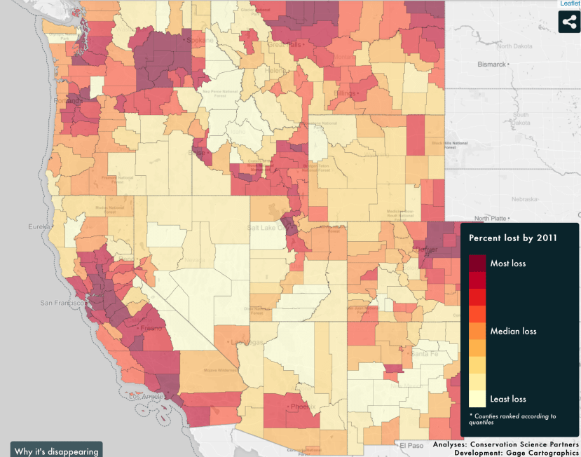 2000-11 land loss in West