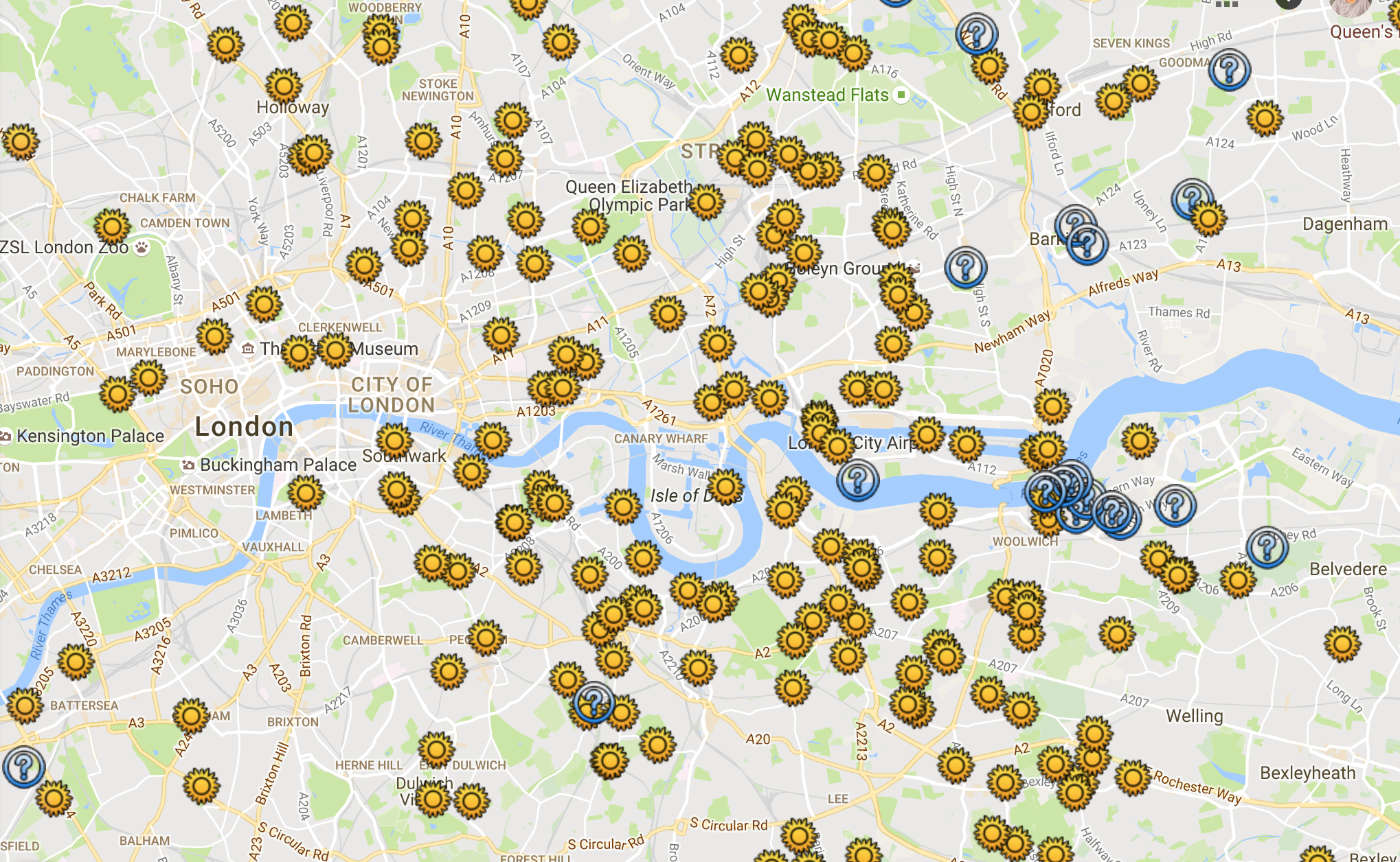 v-2 atacks, Google aMap.png