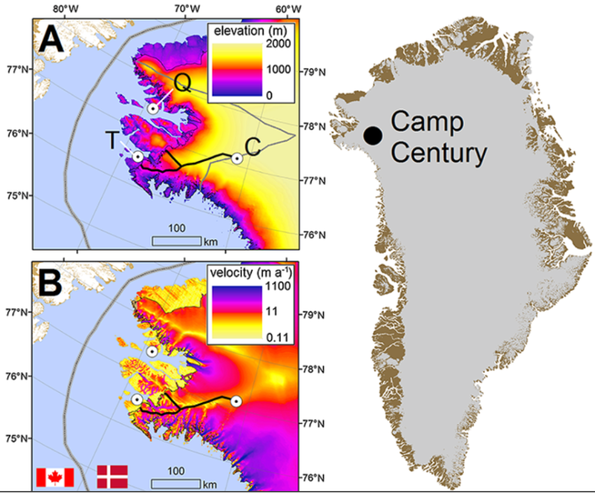 velocity of ice flow off Greenland.png