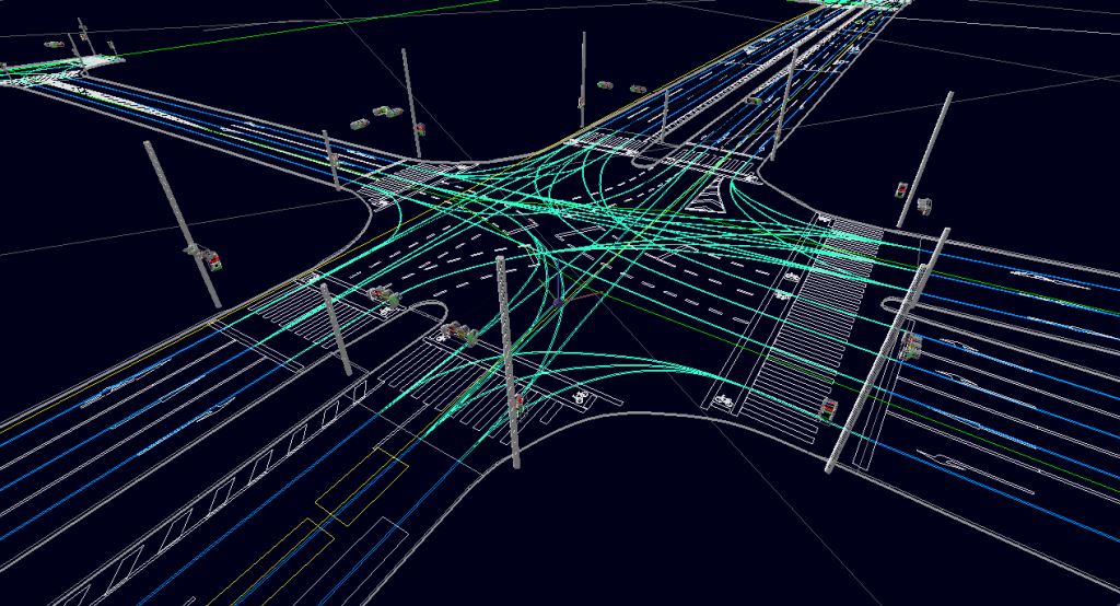 A rendition of the spatio-temporal database. Source: Zenrin Co.