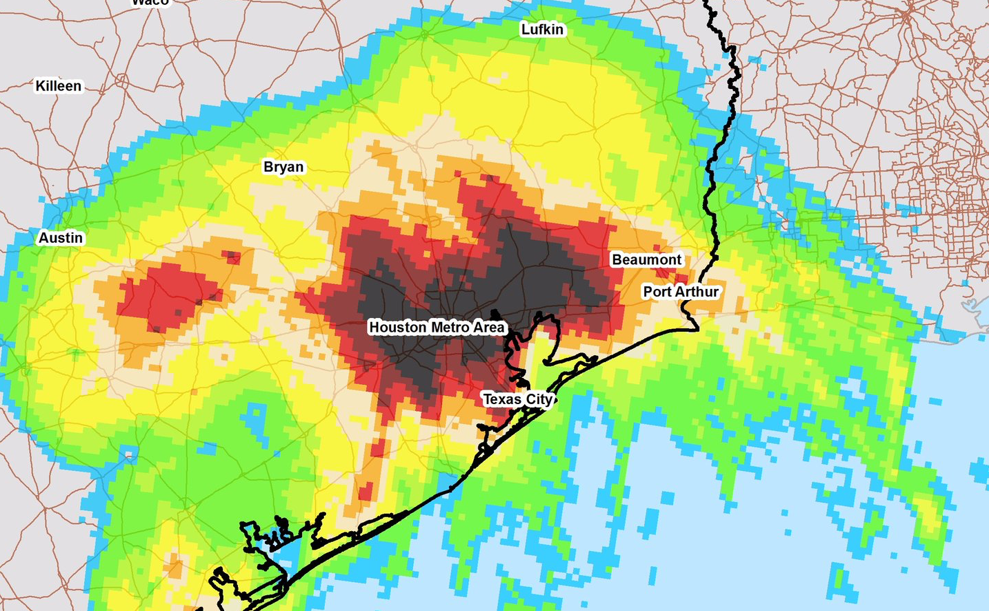 Houston Metro Periphery rain:shore