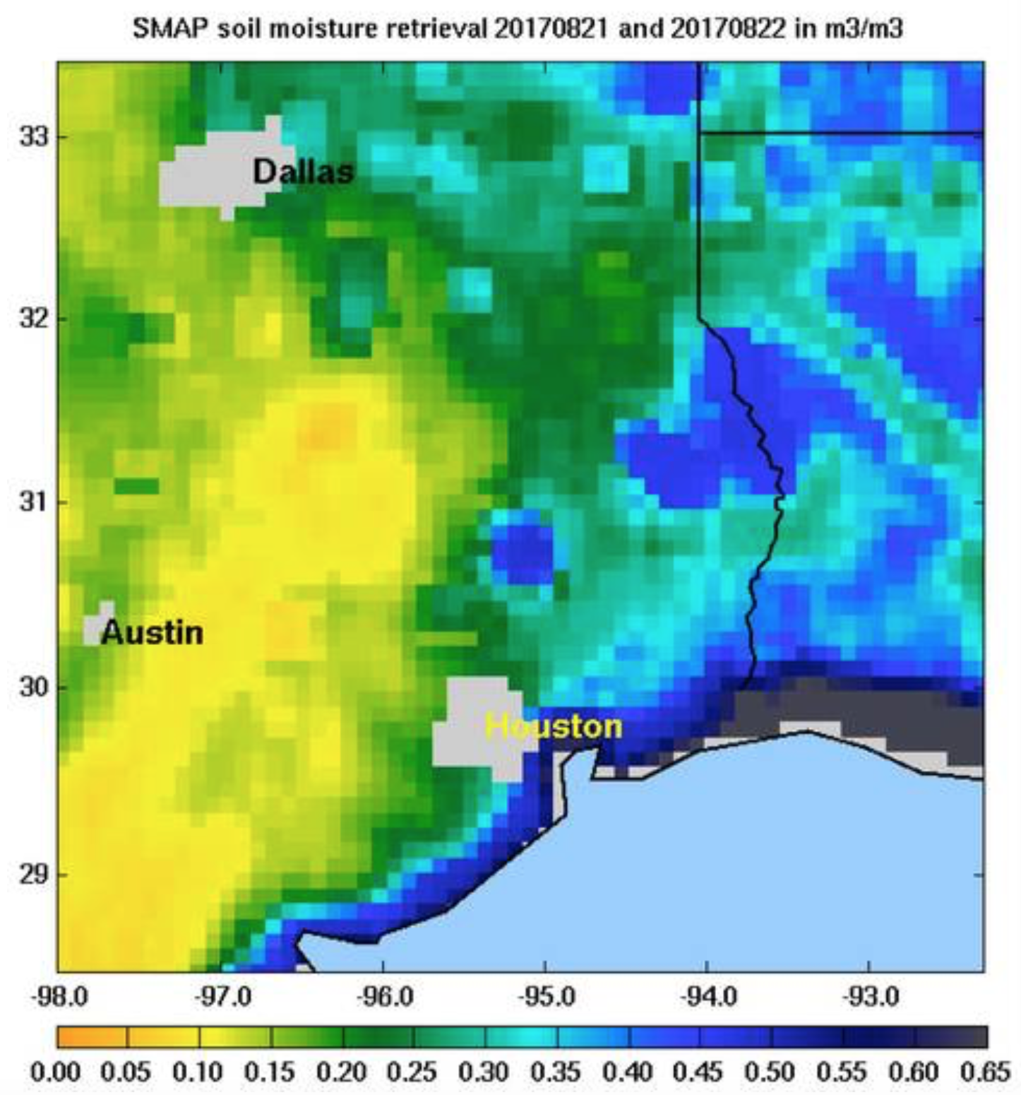 Land Saturation by Harvey SMAP 8:21 and 8:22.png