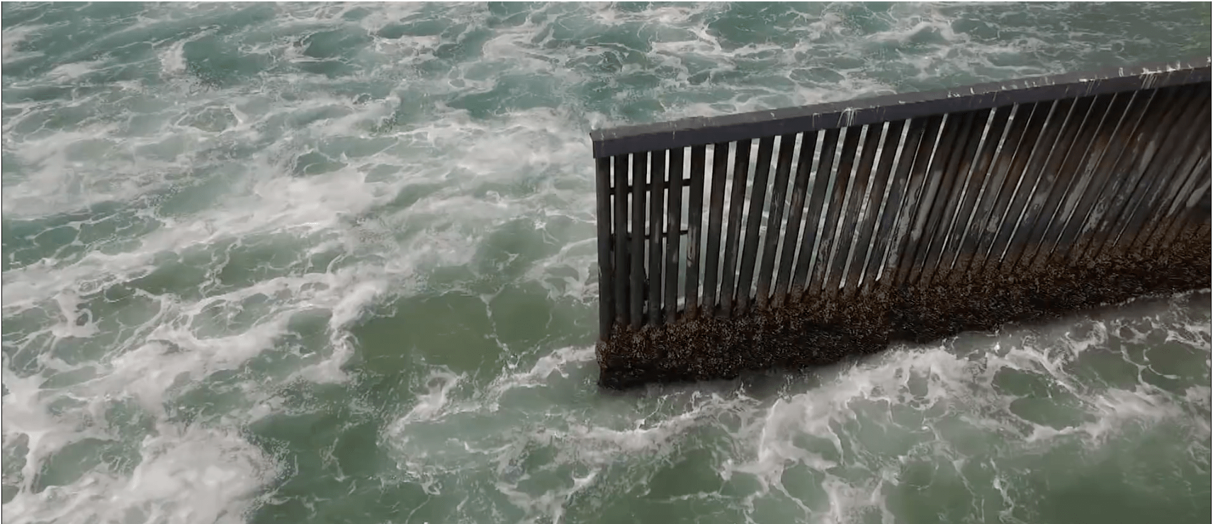 Wall washed by Waves